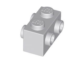 Brick Special 1 x 2 with Studs on 2 Sides in Light Bluish Gray