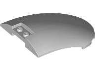 Windscreen 6 x 8 x 2 Curved in Light Bluish Gray