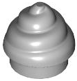 Plate Round 1 x 1 Swirled Top / Poo in Light Bluish Gray