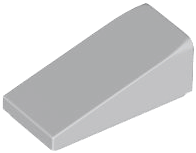 Brick Sloped 18° 2 x 1 x 2/3 in Light Bluish Gray