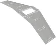 Wing Plate 20 x 56 with 6 x 10 Opening in Light Bluish Gray