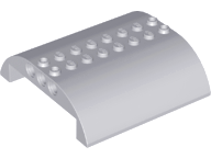 Brick Curved 8 x 8 x 2 Double in Light Bluish Gray