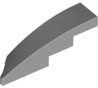 Brick Wedged, Curved 1 x 4 with Stud Notch Right in Light Bluish Gray
