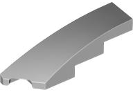 Brick Wedged, Curved 1 x 4 with Stud Notch Left in Light Bluish Gray