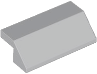 Brick Sloped 45° 2 x 4 with 2/3 Inverted Cutout and no Studs in Light Bluish Gray