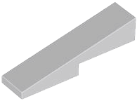 Brick Sloped 1 x 4 with 1 x 2 Cutout in Light Bluish Gray