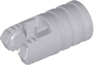Hinge Cylinder 1 x 2 Locking with 2 Click Fingers and Axle Hole, 7 Teeth in Light Bluish Gray