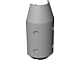 Tipper Drum 3 x 6 x 10 Cement Mixer Half with 4 Technic Pin Holes in Light Bluish Gray