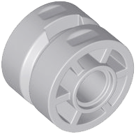 Wheel 14mm D. x 9.9mm with Centre Groove, Fake Bolts Large and 6 Spokes in Light Bluish Gray