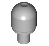 Light Cover 1 x 1 Round with Internal Bar / Bionicle Barraki Eye in Light Bluish Gray