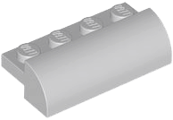 Brick Curved 2 x 4 x 1 in Light Bluish Gray