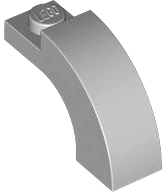 Brick Arch 1 x 3 x 1 2/3 Curved Top in Light Bluish Gray
