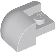 Brick Round, Curved 2 x 2 x 1, Corner in Light Bluish Gray