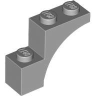 Brick Arch 1 x 3 x 2, Straight End in Light Bluish Gray