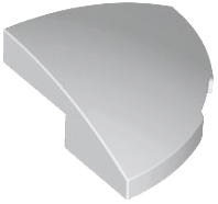 Brick Round Corner, Curved 2 x 2 x 2/3 Quarter Circle With 1 x 1 Bottom Cutout in Light Bluish Gray