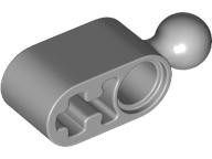 Technic Beam 1 x 2 with Towball Straight in Light Bluish Gray