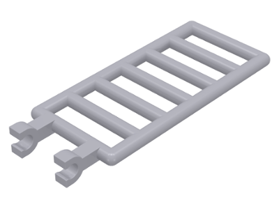Bar 7 x 3 with Double Clips (Ladder) [Straight Clips] in Light Bluish Gray