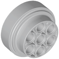 Wheel 31 x 15 Technic, 7 Pin Holes in Light Bluish Gray