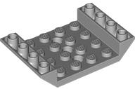 Brick Sloped Inverted 45° 6 x 4 Double with 4 x 4 Recessed and 3 Holes in Light Bluish Gray