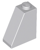 Brick Sloped 65° 2 x 1 x 2 in Light Bluish Gray