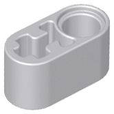 Technic Beam 1 x 2 Thick with Pin Hole and Axle Hole in Light Bluish Gray