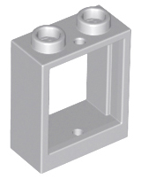 Window 1 x 2 x 2 Flat Front in Light Bluish Gray