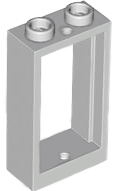 Window 1 x 2 x 3 Flat Front in Light Bluish Gray