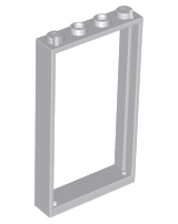 Door Frame 1 x 4 x 6 Type 2 in Light Bluish Gray