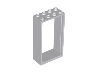 Door Frame 2 x 4 x 6 in Light Bluish Gray