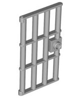 Door 1 x 4 x 6 Barred with Stud Handle in Light Bluish Gray