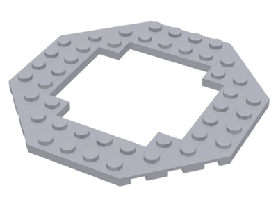 Plate Special 10 x 10 Octagonal Opening in Light Bluish Gray