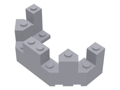Castle Turret Top 4 x 8 x 2 1/3 in Light Bluish Gray