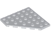 Wedge Plate 6 x 6 Cut Corner in Light Bluish Gray