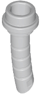 Weapon Lightsaber Hilt Short Curved with Ridges in Light Bluish Gray