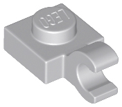Plate Special 1 x 1 with Clip Horizontal [Thick Open O Clip] in Light Bluish Gray