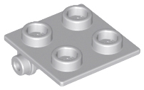 Hinge Brick 2 x 2 Top Plate Thin in Light Bluish Gray