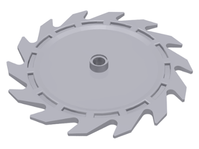 Technic Circular Saw Blade 9 x 9 with Pin Hole in Light Bluish Gray