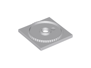 Turntable 4 x 4 Square Base, Locking in Light Bluish Gray