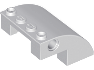 Brick Curved 4 x 4 x 2 with Holes in Light Bluish Gray