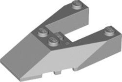 Brick Wedged, Sloped 6 x 4 Cutout, Stud Notches in Light Bluish Gray