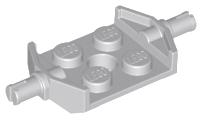 Plate Special 2 x 2 with Wheels Holder Wide in Light Bluish Gray