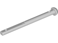 Bar 6L with Round Cap and Partially Flat Shaft in Light Bluish Gray