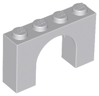 Brick Arch 1 x 4 x 2 in Light Bluish Gray