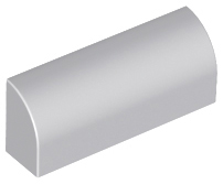 Brick Curved 1 x 4 x 1 1/3 No Studs, Lowered Inside Support in Light Bluish Gray