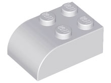 Brick Curved 2 x 3 in Light Bluish Gray