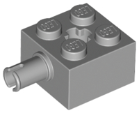 Brick Special 2 x 2 with Pin and Axle Hole in Light Bluish Gray