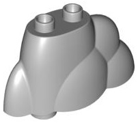 Duplo Plant Bush / Tree Top / Rock Pile with 2 studs in Light Bluish Gray