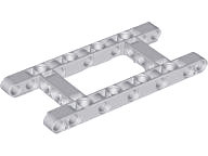 Technic Beam 5 x 11 with 3 x 5 Opening Frame Thick in Light Bluish Gray