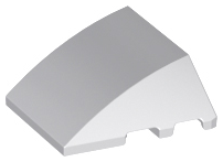 Brick Wedged, Curved 4 x 3 No Studs [Plain] in Light Bluish Gray