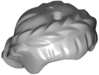 Hair Short with Braid around Sides, Hole On Top in Light Bluish Gray